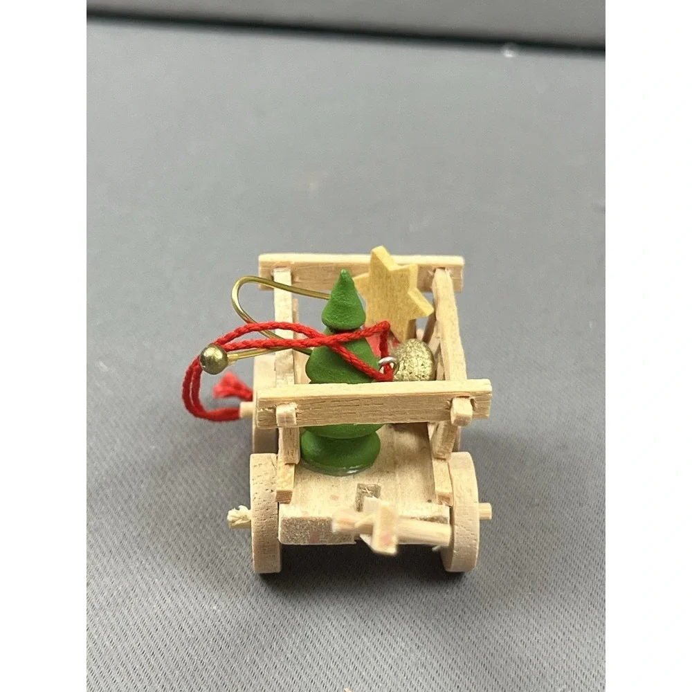 Holzkunst Christian Ulbricht Wooden Ornament Wagon Star Trumpet‎ Christmas Tree